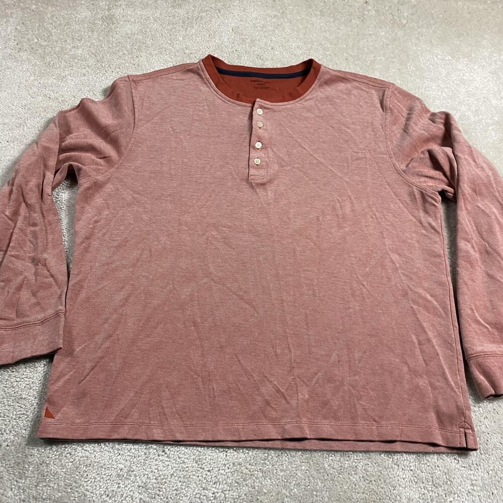 UNTUCKit Shirt Mens 2XL Rust Red Long Sleeve Henley Cascudo Regular Fit 41662